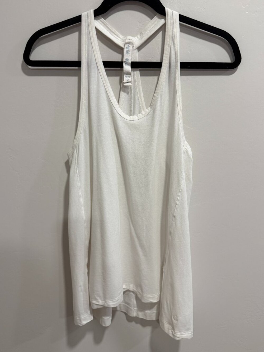 lululemon Y Racerback Tee Pima Cotton White Size 4